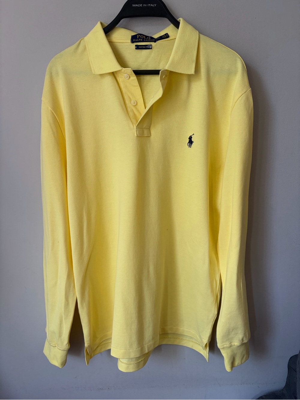 Polo Ralph Lauren Classic Fit Yellow Long Sleeves Polo Shirt